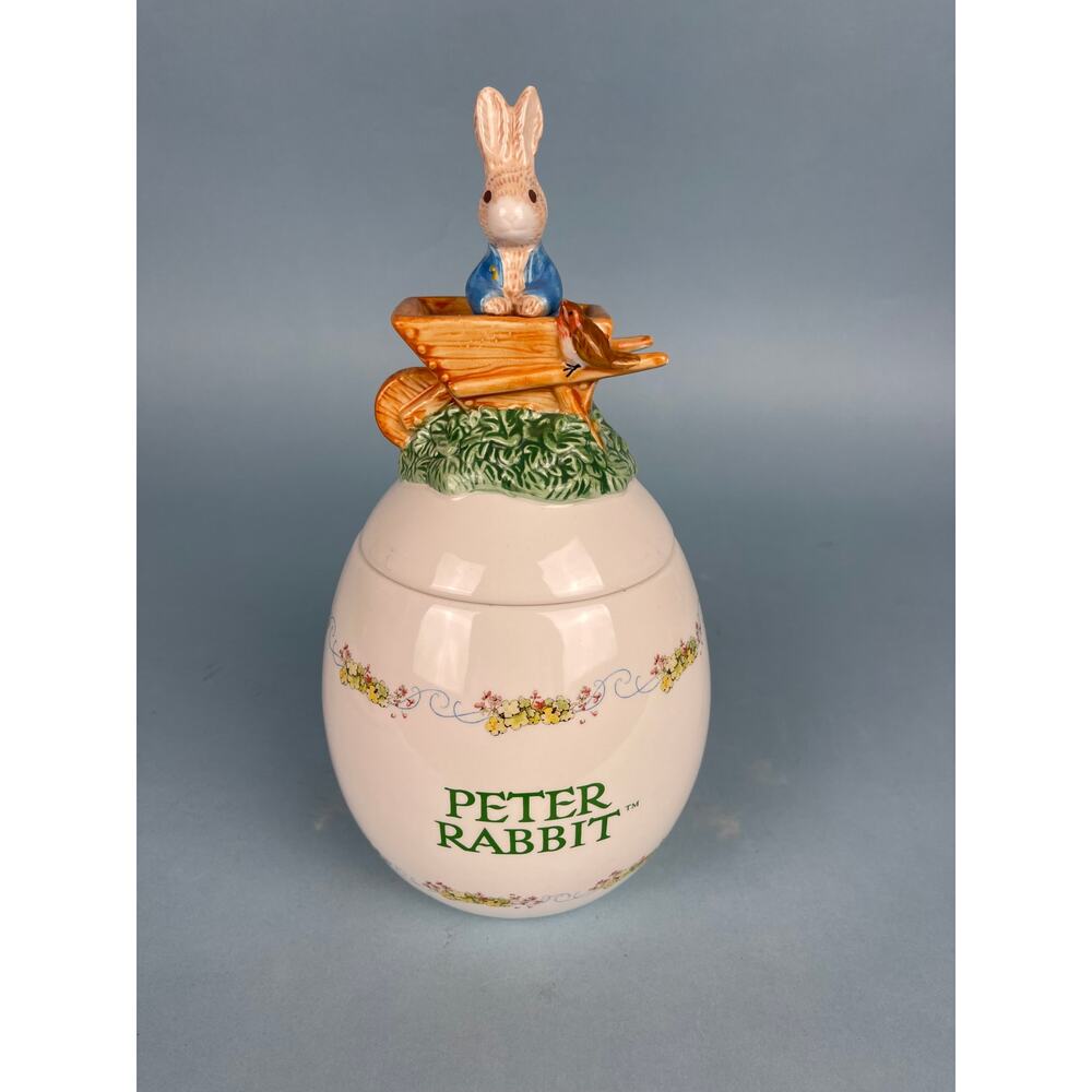Vintage Teleflora Beatrix Potter Canister Peter Cottontail Jar 2003